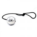 40mm Anal Balls Steel Stainless With Leather String 4508-B UPC 0714833198833